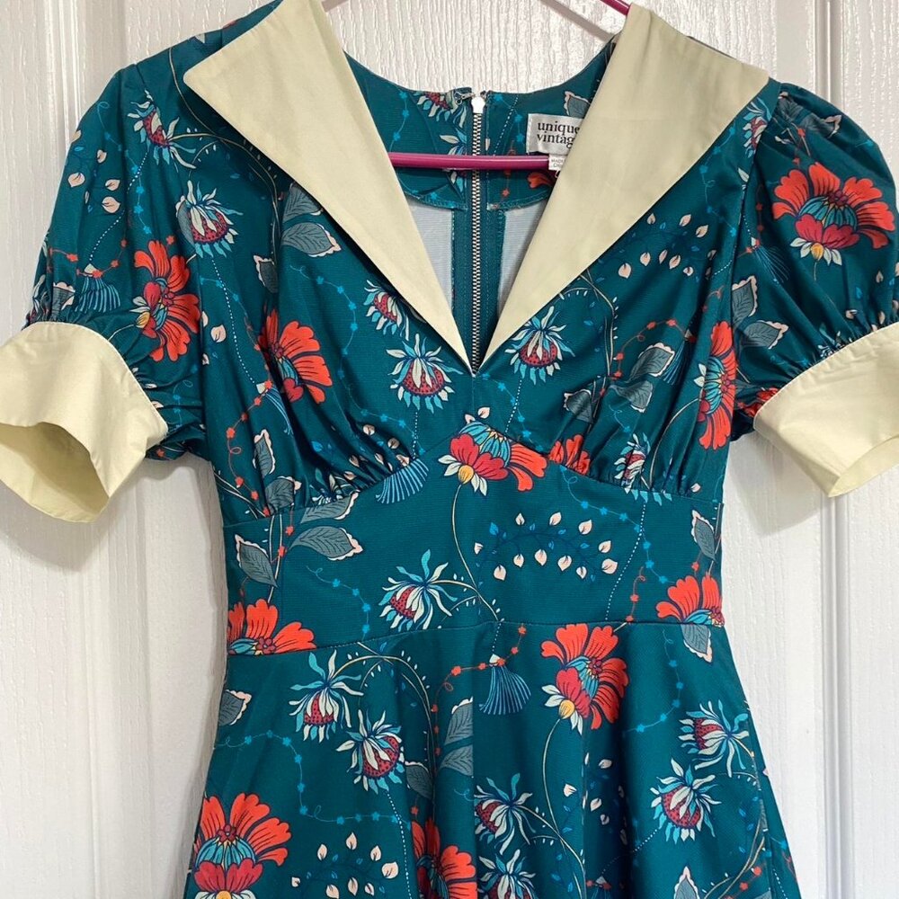 Unique Vintage 1950s Retro Fit & Flare Dress